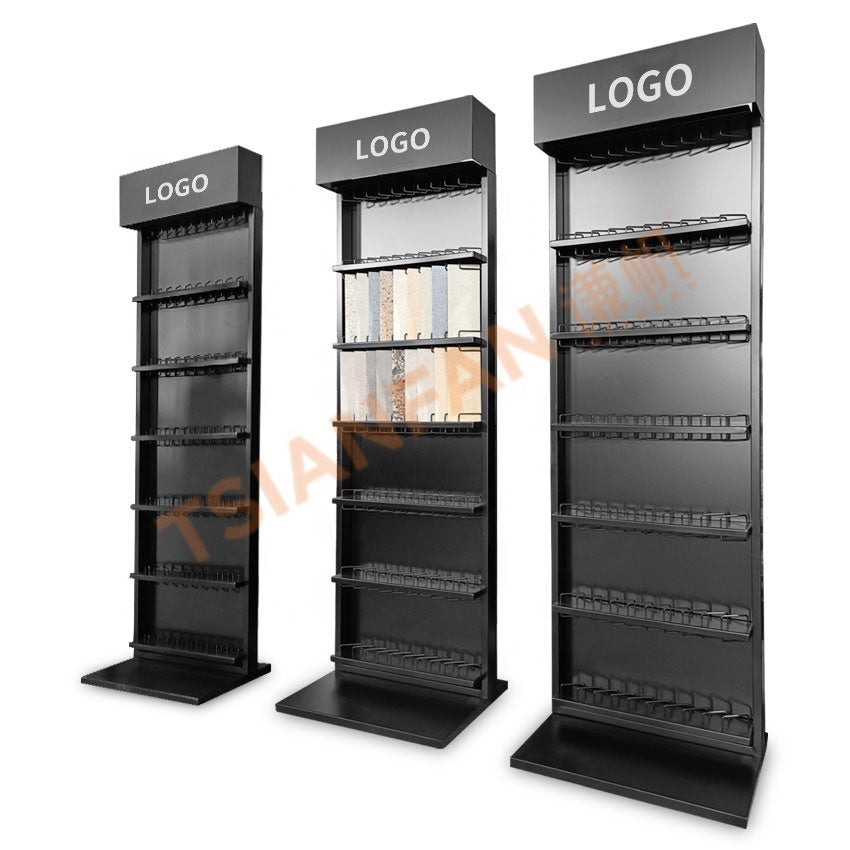 Metal Panel Display Tsianfan Floor Standing Granite Displays Metal Frame Cabinet Sample Qu ...