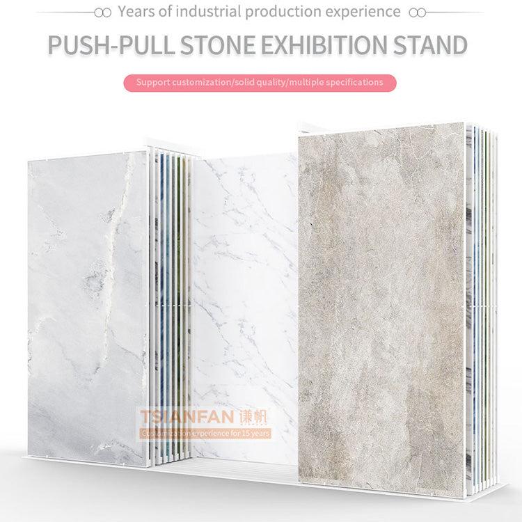 Custom fashion vertical push-pull tile display rack  -SG1007